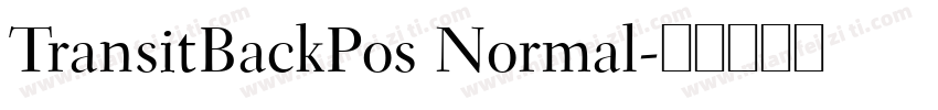 TransitBackPos Normal字体转换